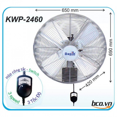 Quạt treo tường công nghiệp Dasin KWP-2460